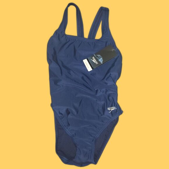NWT Speedo Solid Super Pro ProLT Size 6/32 Competitive Swim 1Piece Blue Workout - Picture 1 of 6